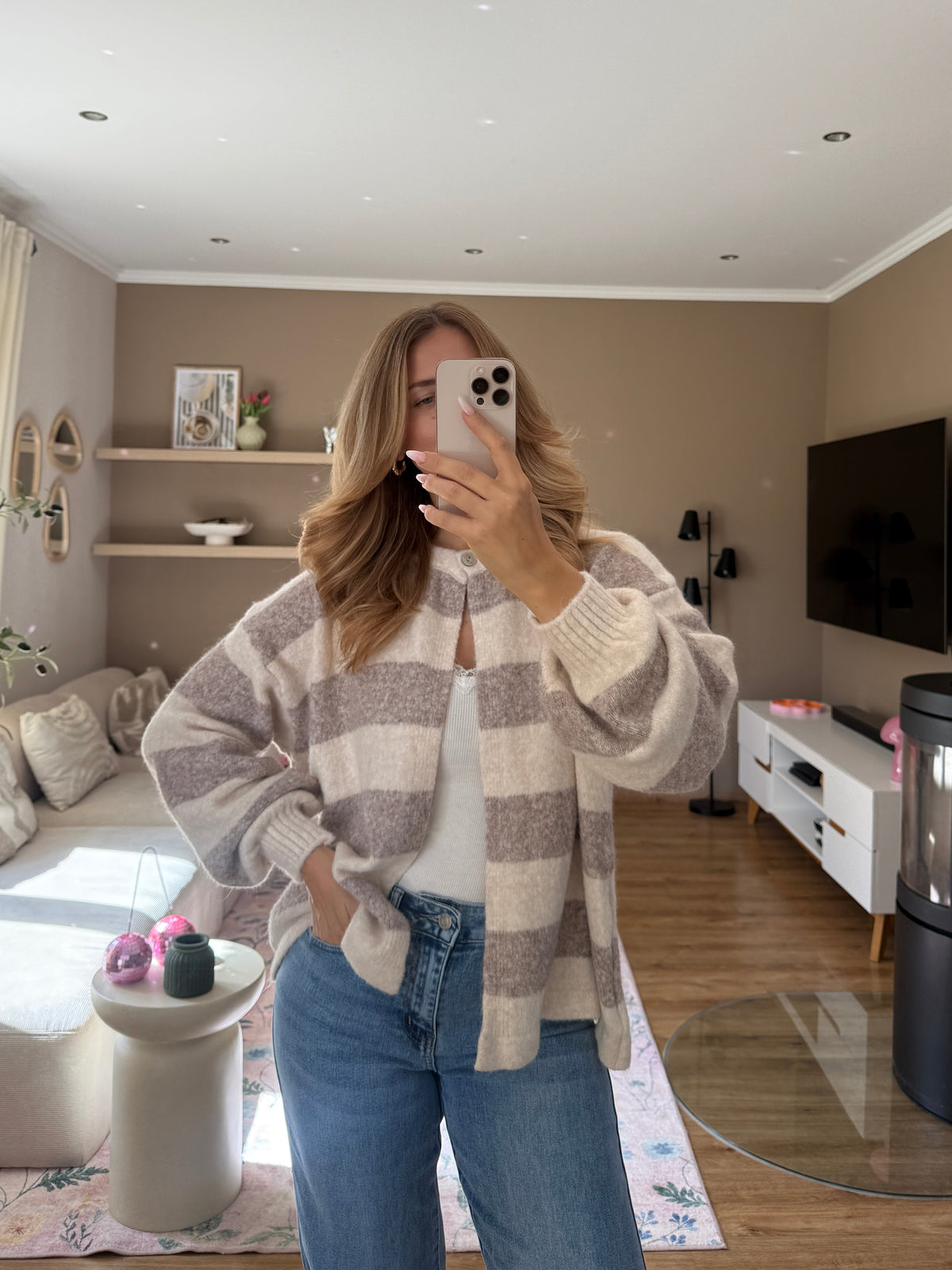 Cardigan - Stripe Luna