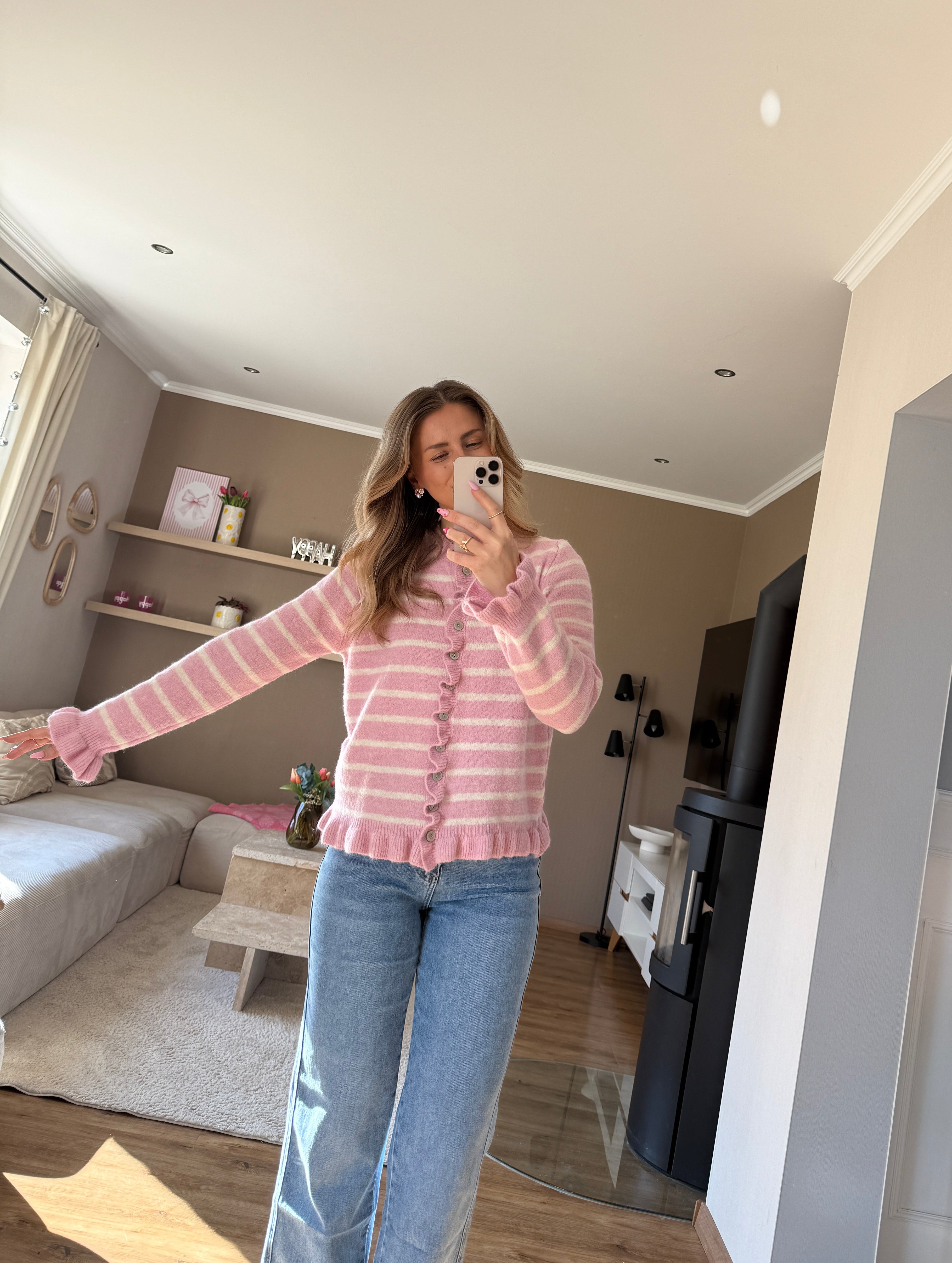 Gestreifter Cardigan - Ruffle Touch