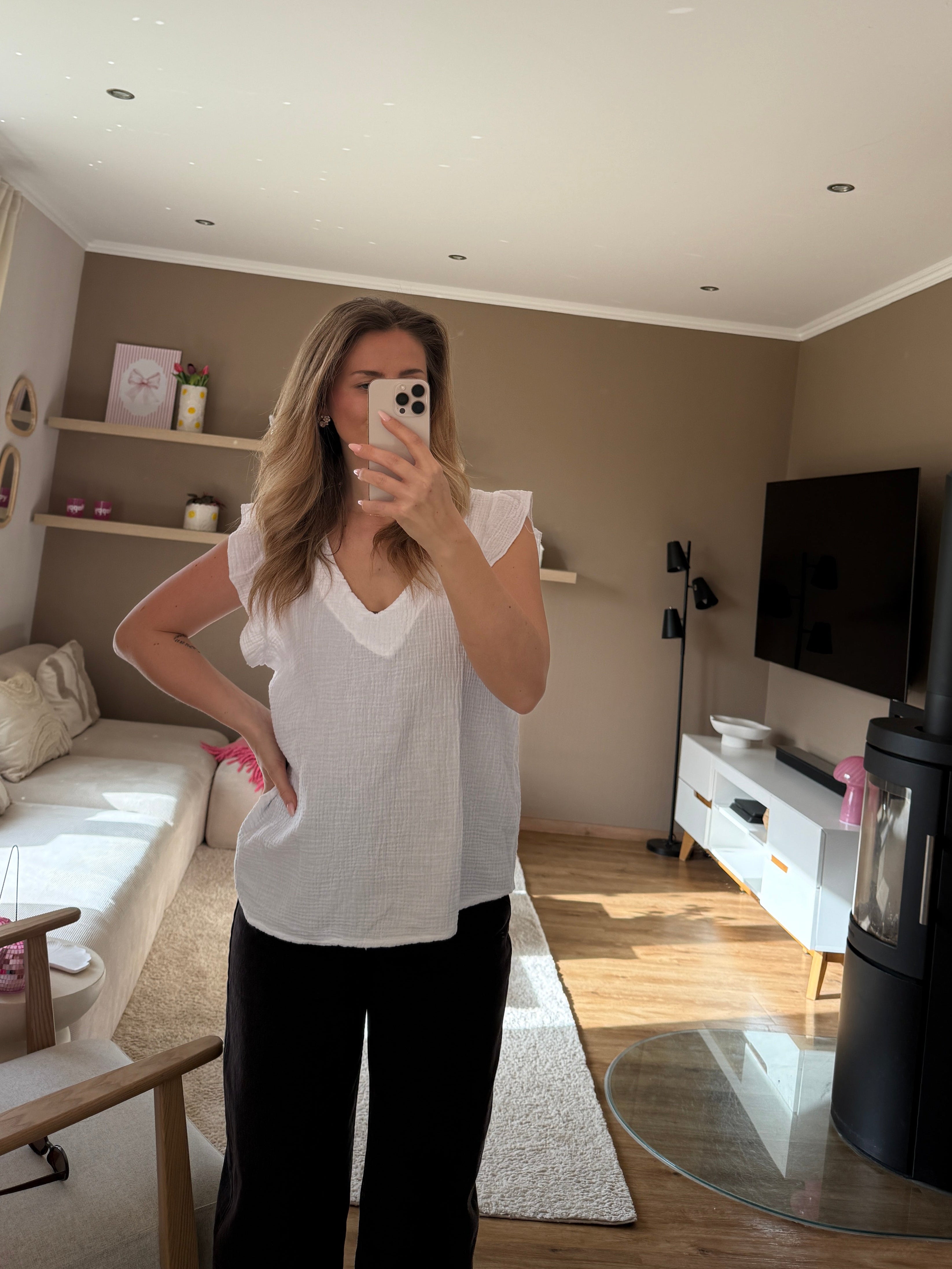 Musselin Shirt - Ruffle