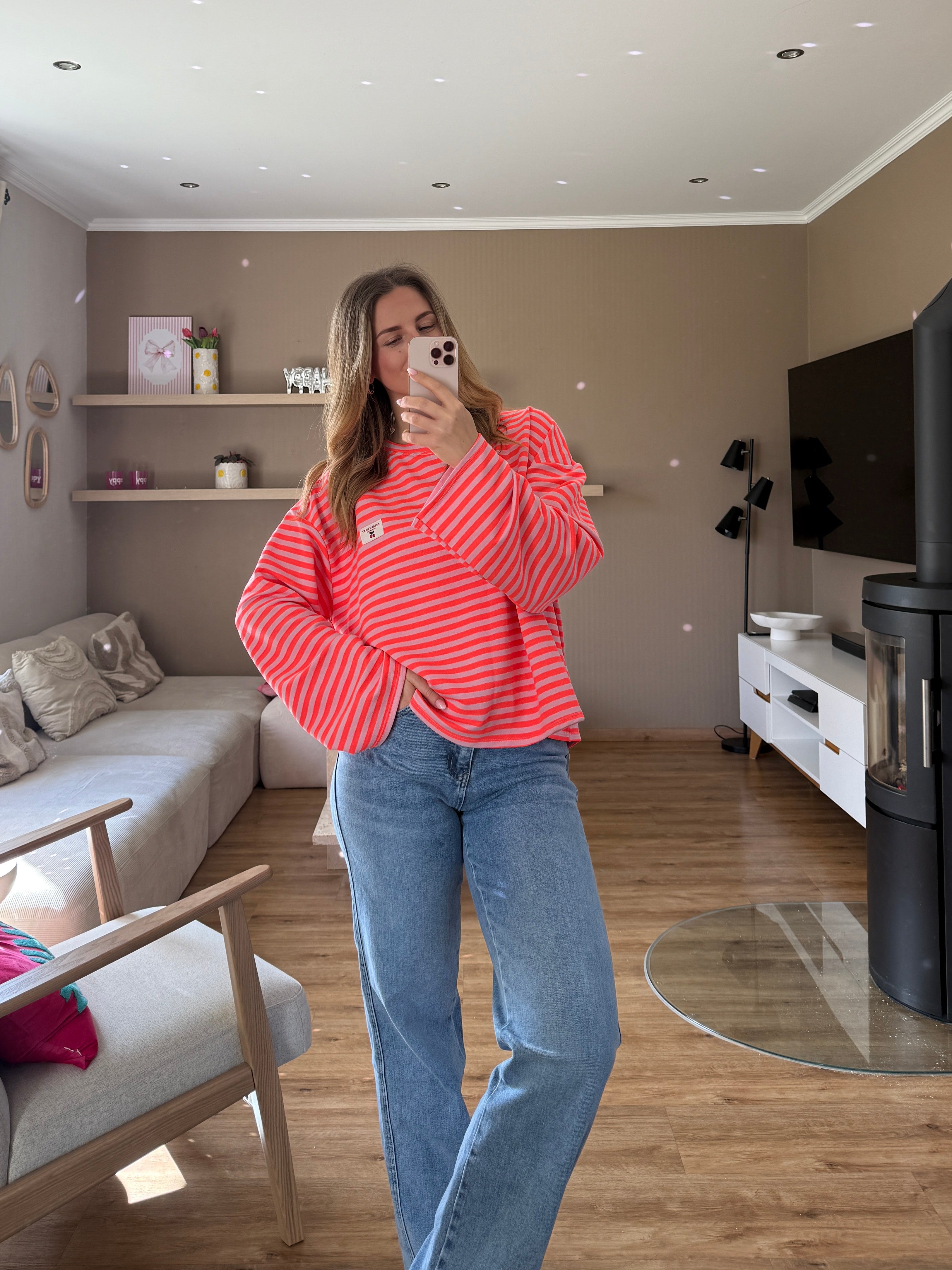 Pullover - Stripe Cherry
