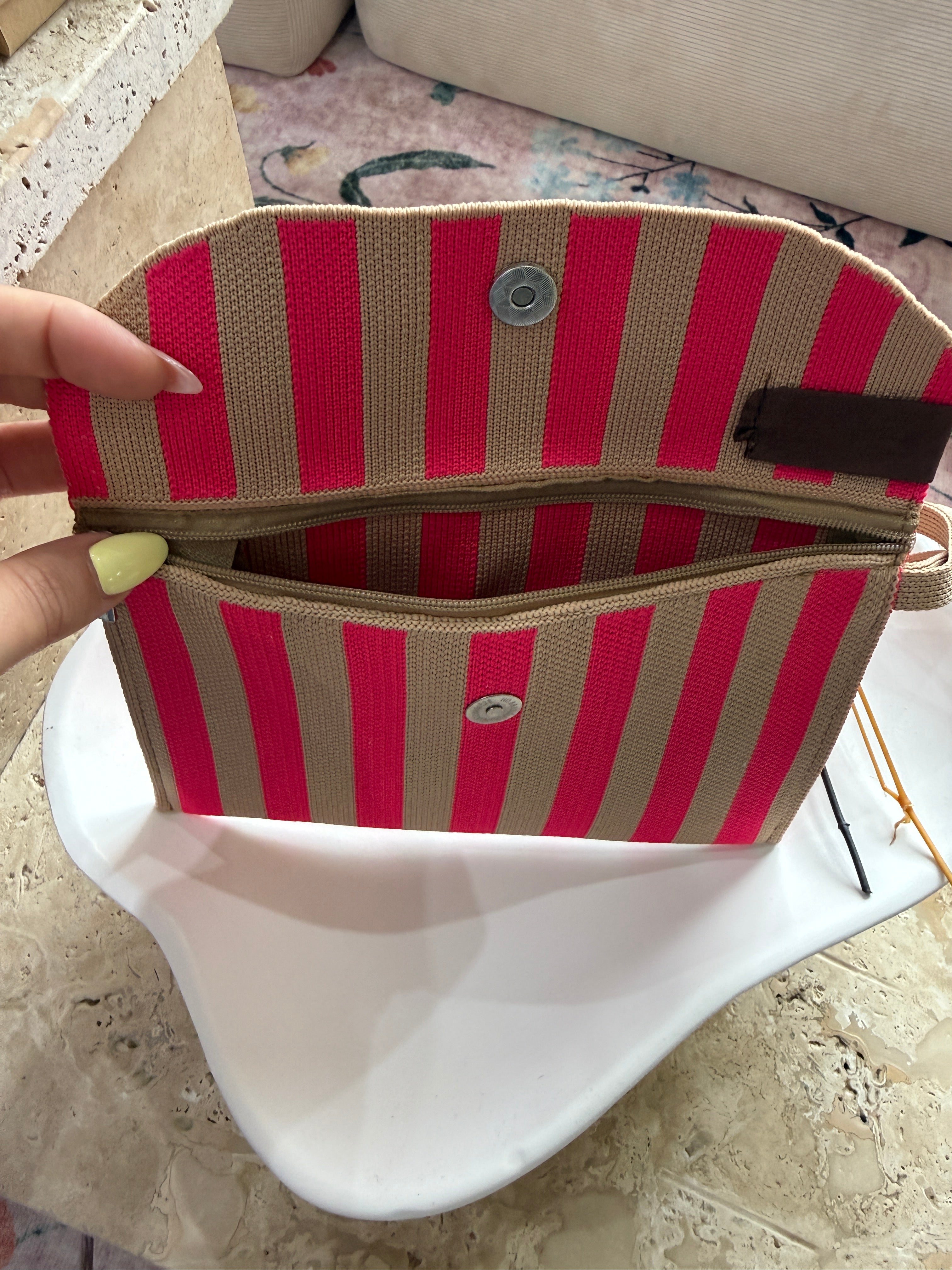 Tasche - Strick-Clutch