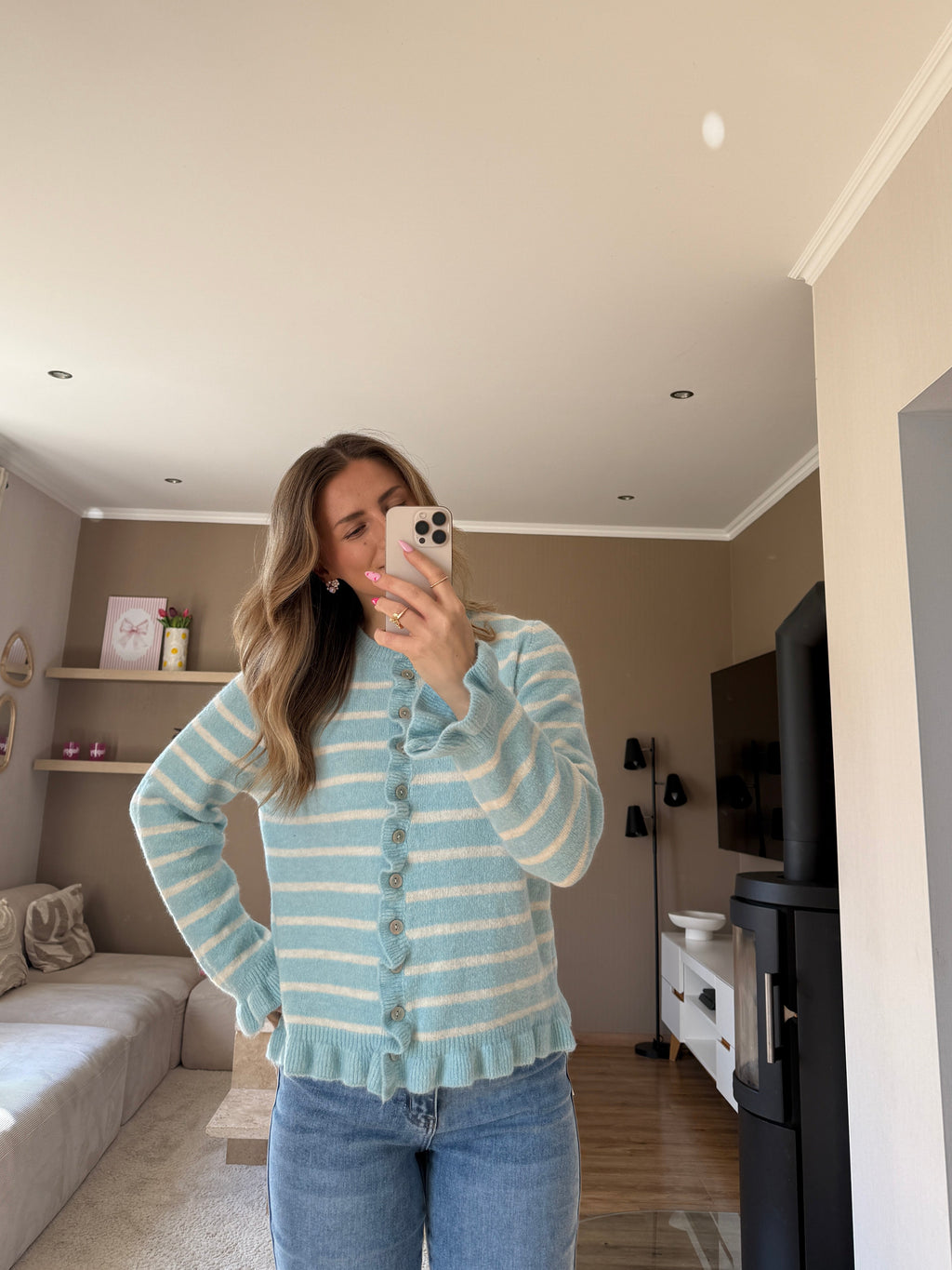 Gestreifter Cardigan - Ruffle Touch