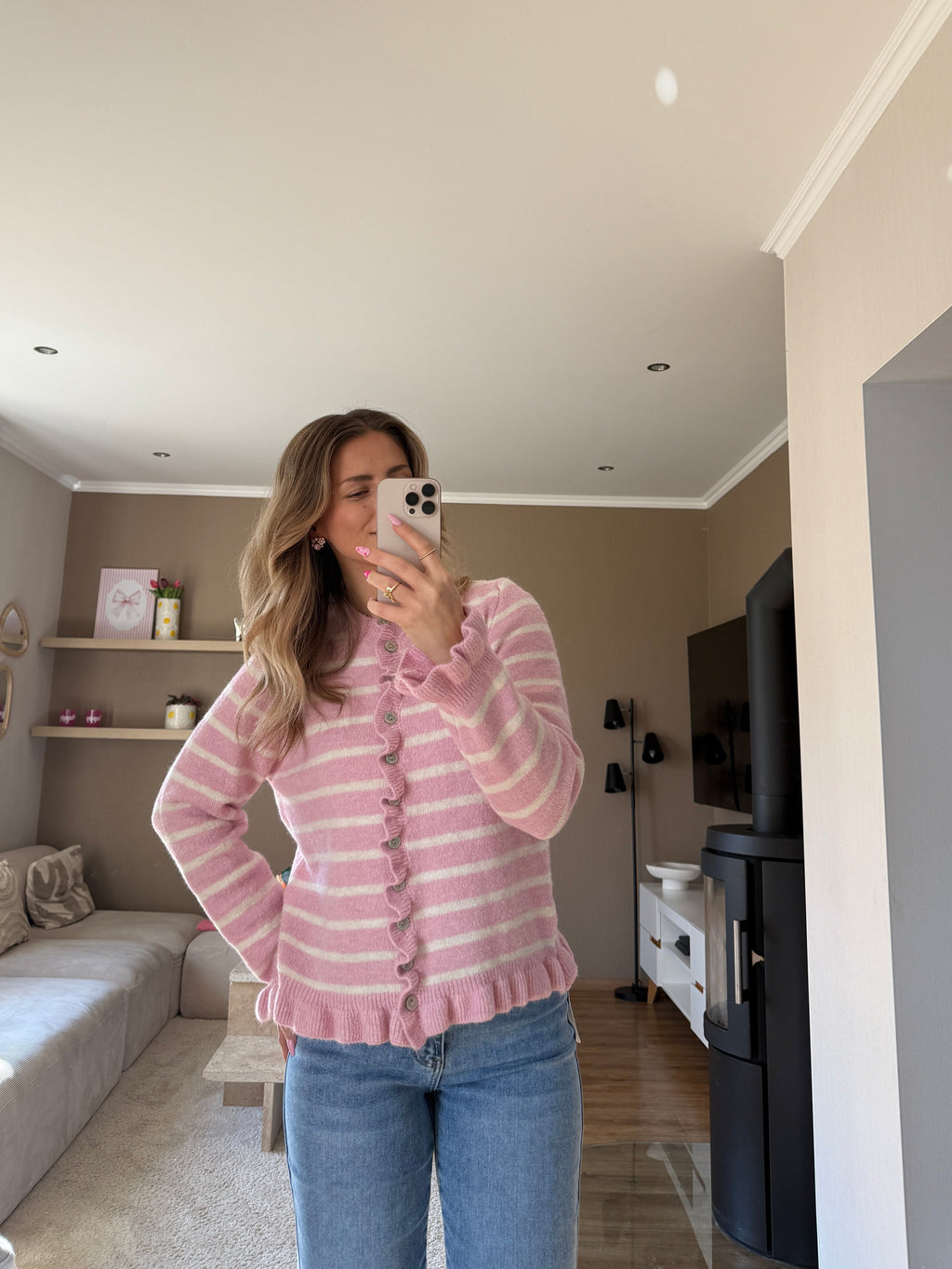 Gestreifter Cardigan - Ruffle Touch