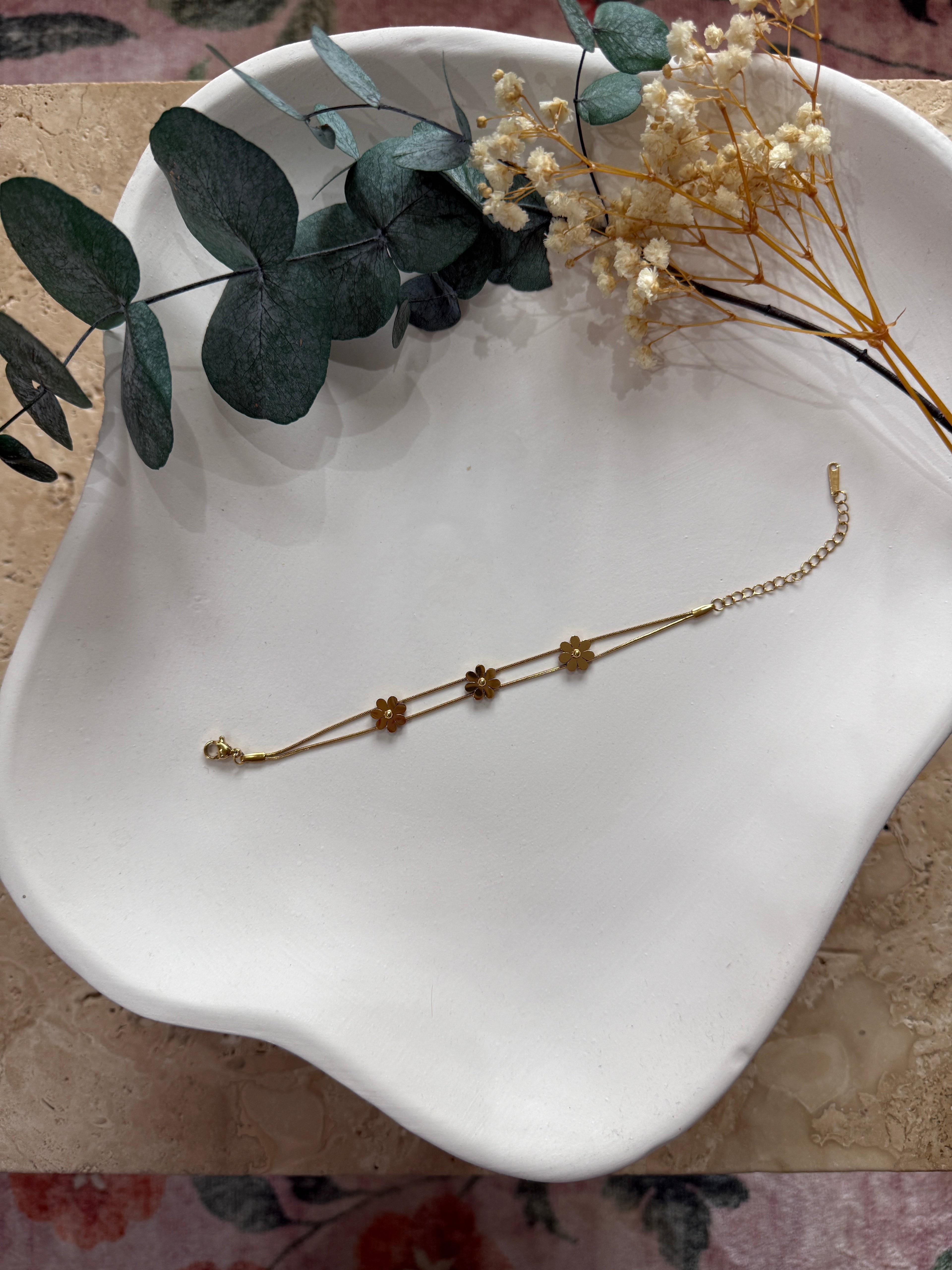 Armband - Flower Gold